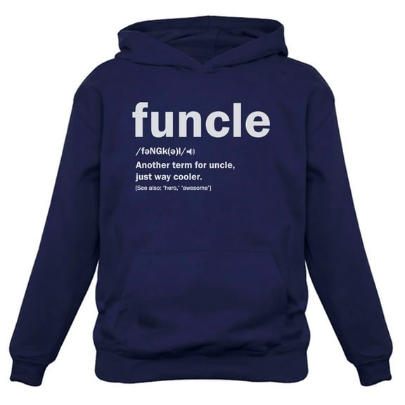 TeeStars - Funny Uncle Funcle Definition Gift For Uncles Hoodie Medium Blue