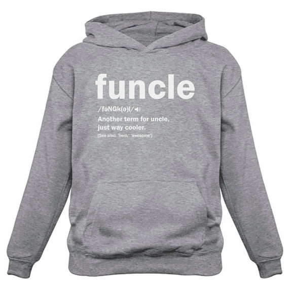 TeeStars - Funny Uncle Funcle Definition Gift For Uncles Hoodie X-Large Gray