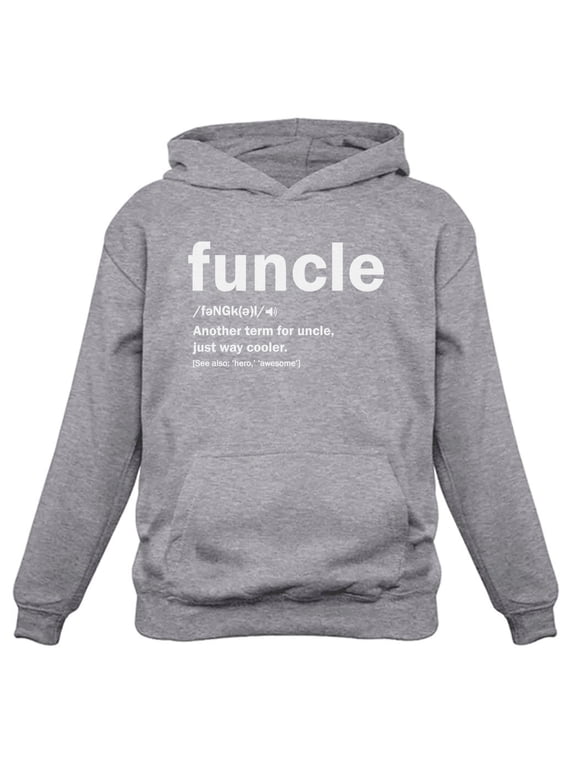 TeeStars - Funny Uncle Funcle Definition Gift For Uncles Hoodie X-Large Gray