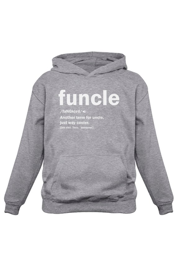 TeeStars - Funny Uncle Funcle Definition Gift For Uncles Hoodie X-Large Gray