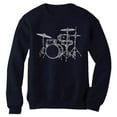 thumbnail image 1 of TeeStars - Gift for Drummer - Cool Drums Design Printed Sweatshirt Large Navy, 1 of 3