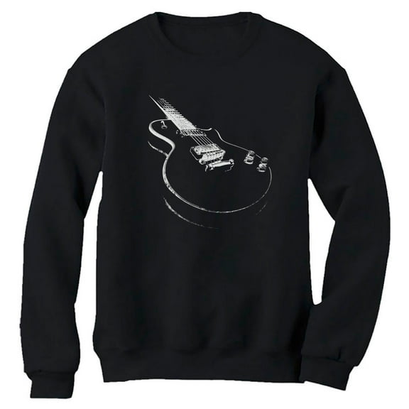 TeeStars - Gift for Guitarist - Cool Musician Electric Guitar Printed Sweatshirt X-Large Black