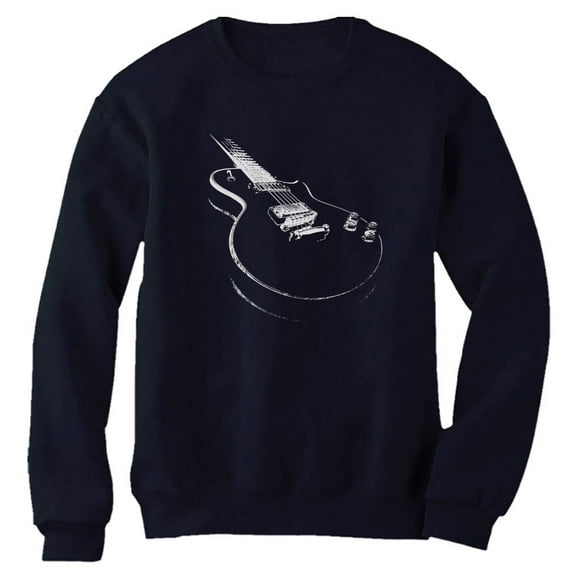 TeeStars - Gift for Guitarist - Cool Musician Electric Guitar Printed Sweatshirt XX-Large Navy