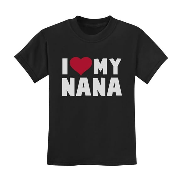 TeeStars - I Love Heart My Nana Children's Mother's Day Gift Kids T-Shirt 3T Black