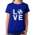 thumbnail image 1 of TeeStars - I Love Soccer - Perfect Gift for Soccer Players / Fans Women T-Shirt Small Blue, 1 of 5