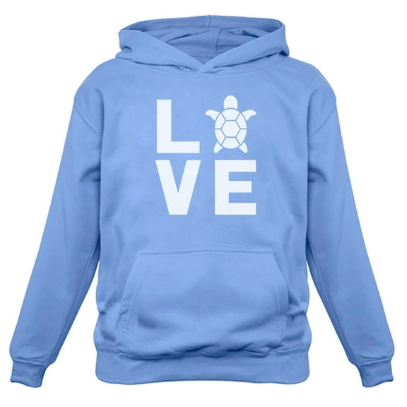 TeeStars - I Love Turtles - Animal Lover Turtle Print Cute Hoodie XX-Large California Blue
