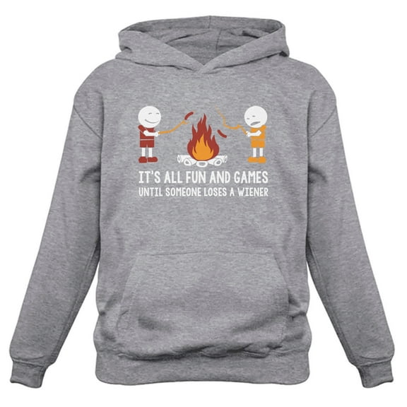 TeeStars - It's All Fun And Games Until Someone Looses A Women Hoodie X-Large Gray