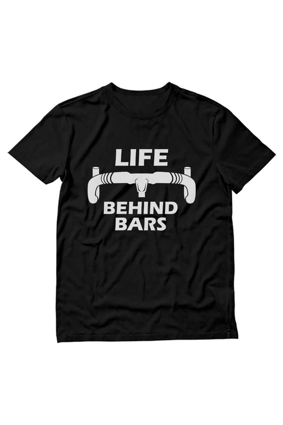 TeeStars - Life Behind Bars - Gift for Bike Riders Bicycle Funny T-Shirt X-Large Black