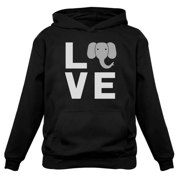 TeeStars - Love Elephants To Elephants Animal Lover Women Hoodie Medium Black