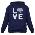 thumbnail image 1 of TeeStars - Love Elephants To Elephants Animal Lover Women Hoodie Small Blue, 1 of 4