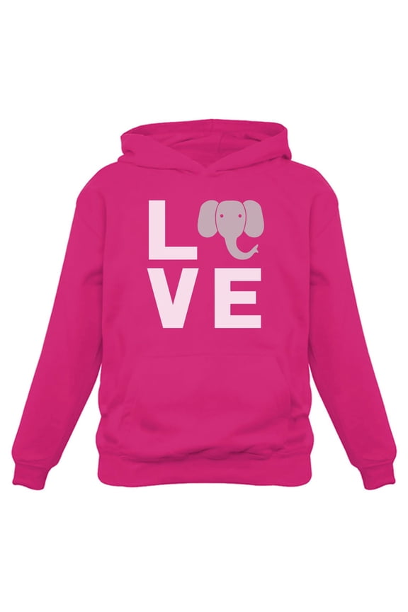 TeeStars - Love Elephants To Elephants Animal Lover Women Hoodie XX-Large Pink