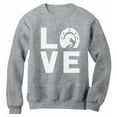 thumbnail image 1 of TeeStars - Love Horses - Animal Lover Rearing Horse - Horseshoe Women Sweatshirt XX-Large Gray, 1 of 3
