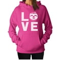 thumbnail image 1 of TeeStars - Love Sloths - Lazy Sloth Smiling Face - Animal Lovers Women Hoodie X-Large Pink, 1 of 4