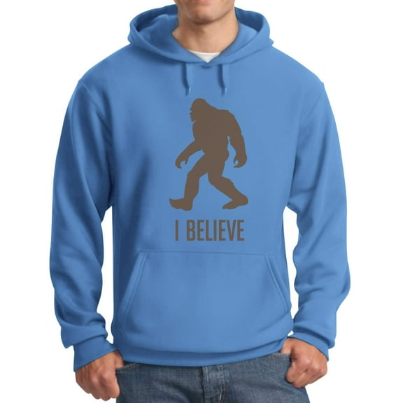 TeeStars Men's - Bigfoot I Believe Hoodie Large California Blue