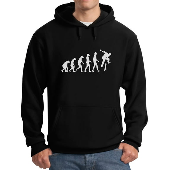 TeeStars Men's - Evolution Of Skate Hoodie Large Black
