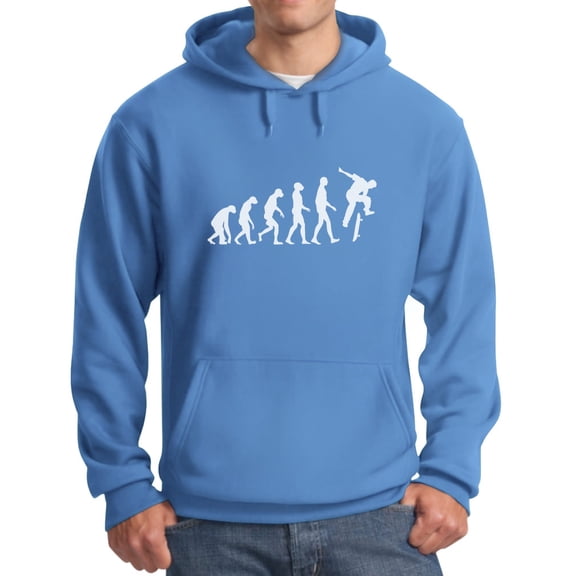 TeeStars Men's - Evolution Of Skate Hoodie Large California Blue
