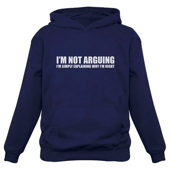 TeeStars Men's - I'm Not Arguing Hoodie XX-Large Navy