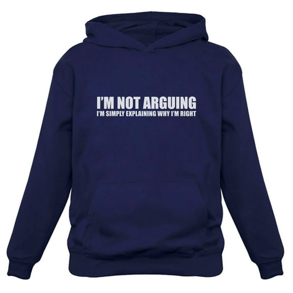 TeeStars Men's - I'm Not Arguing Hoodie XX-Large Navy