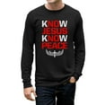 thumbnail image 1 of TeeStars Men's - Know Jesus Know Peace Long Sleeve T-shirt Medium Black, 1 of 1
