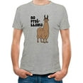 thumbnail image 1 of TeeStars Men's - No Prob Llama T-Shirt XXXX-Large Grey, 1 of 3