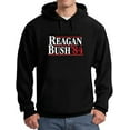 thumbnail image 1 of TeeStars Men's - Ronald Reagan Bush '84 Hoodie X-Large Black, 1 of 4