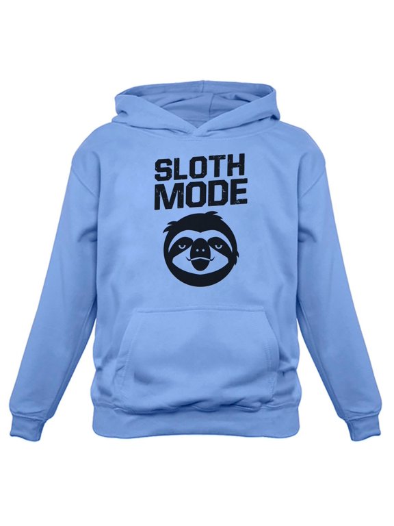 TeeStars Men's - Sloth Mode Hoodie Small California Blue