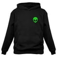 thumbnail image 1 of TeeStars - Neon Green Alien Head - I Believe Alien Face Print UFO Hoodie Large Black, 1 of 2