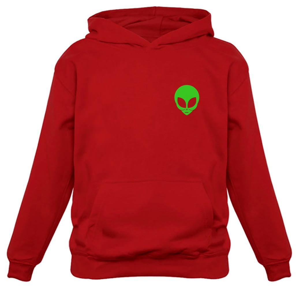 TeeStars - Neon Green Alien Head - I Believe Alien Face Print UFO ...