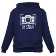 thumbnail image 1 of TeeStars - Oh Snap! - Gift for Photographer Funny Women Hoodie Small Blue, 1 of 4