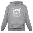 thumbnail image 1 of TeeStars - Oh Snap! - Gift for Photographer Funny Women Hoodie X-Large Gray, 1 of 4