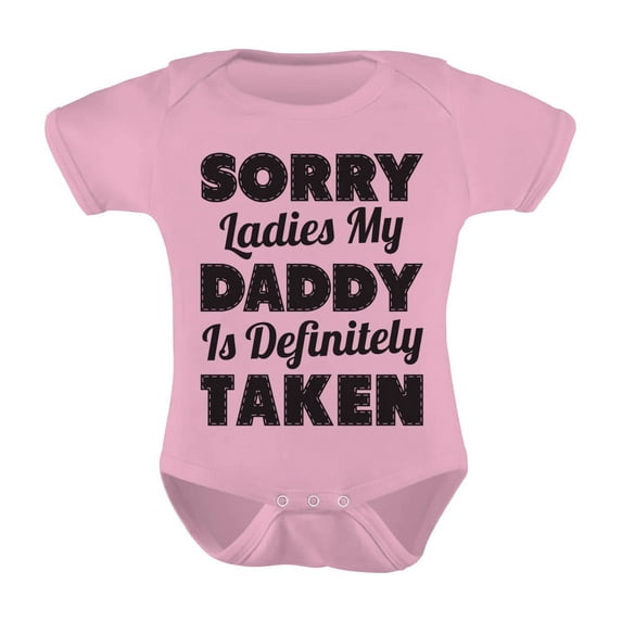 TeeStars Sorry Ladies My Daddy Is Definitely Taken Funny Unisex Baby Bodysuit - 6M Navy, Cute and Comfy Infant Romper, Ideal Baby Shower Gift, Humorous Newborn Outfit, Soft Cotton