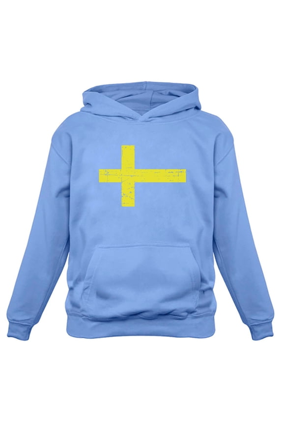 TeeStars - Vintage Sweden Flag Retro Style Swedish Women Hoodie Small California Blue