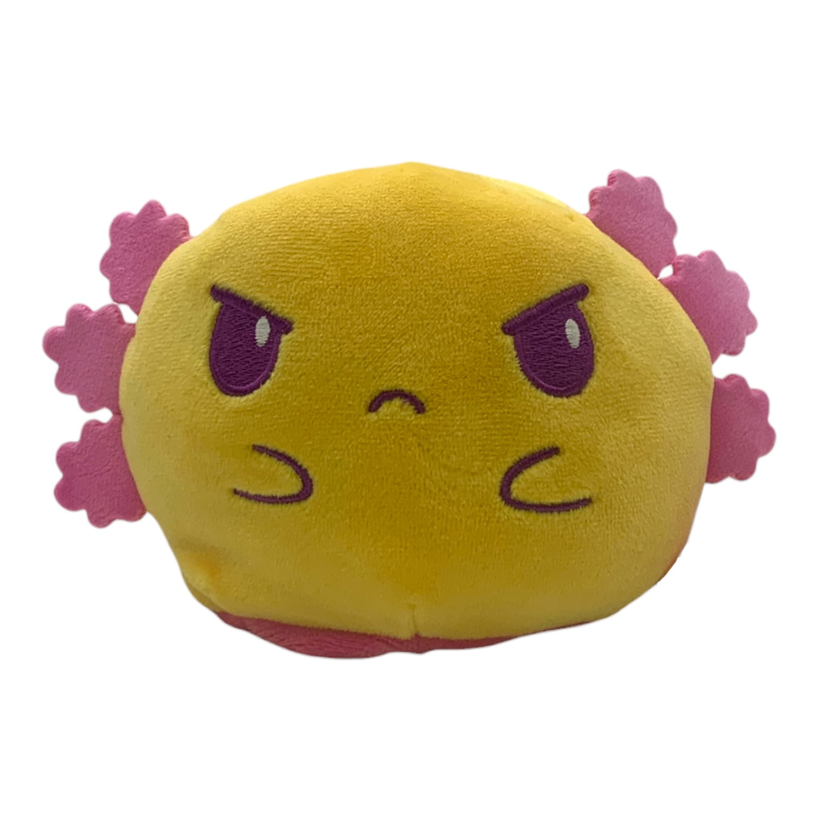 TeeTurtle Yellow and Pink Axolotl Reversible Plushie 4