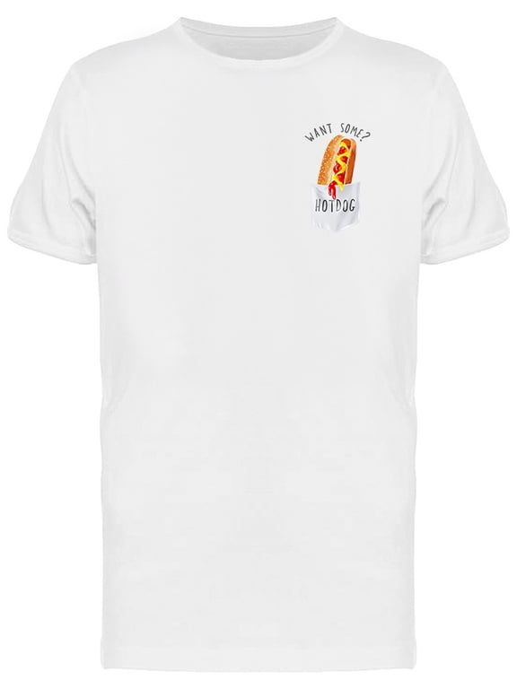Mens Graphic Tee - Hot Dog In The Pocket - Regular Fit 100% Cotton