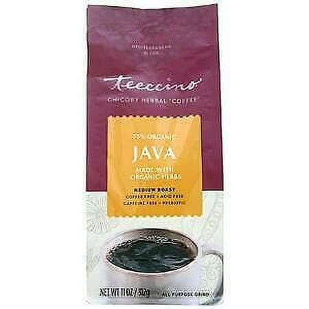 Teeccino Chicory Herbal Coffee Java - Medium Roast 11 oz | Pack of 6