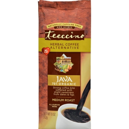 Teeccino Medium Roast Java Herbal Coffee, 11 Ounce -- 6 per case.