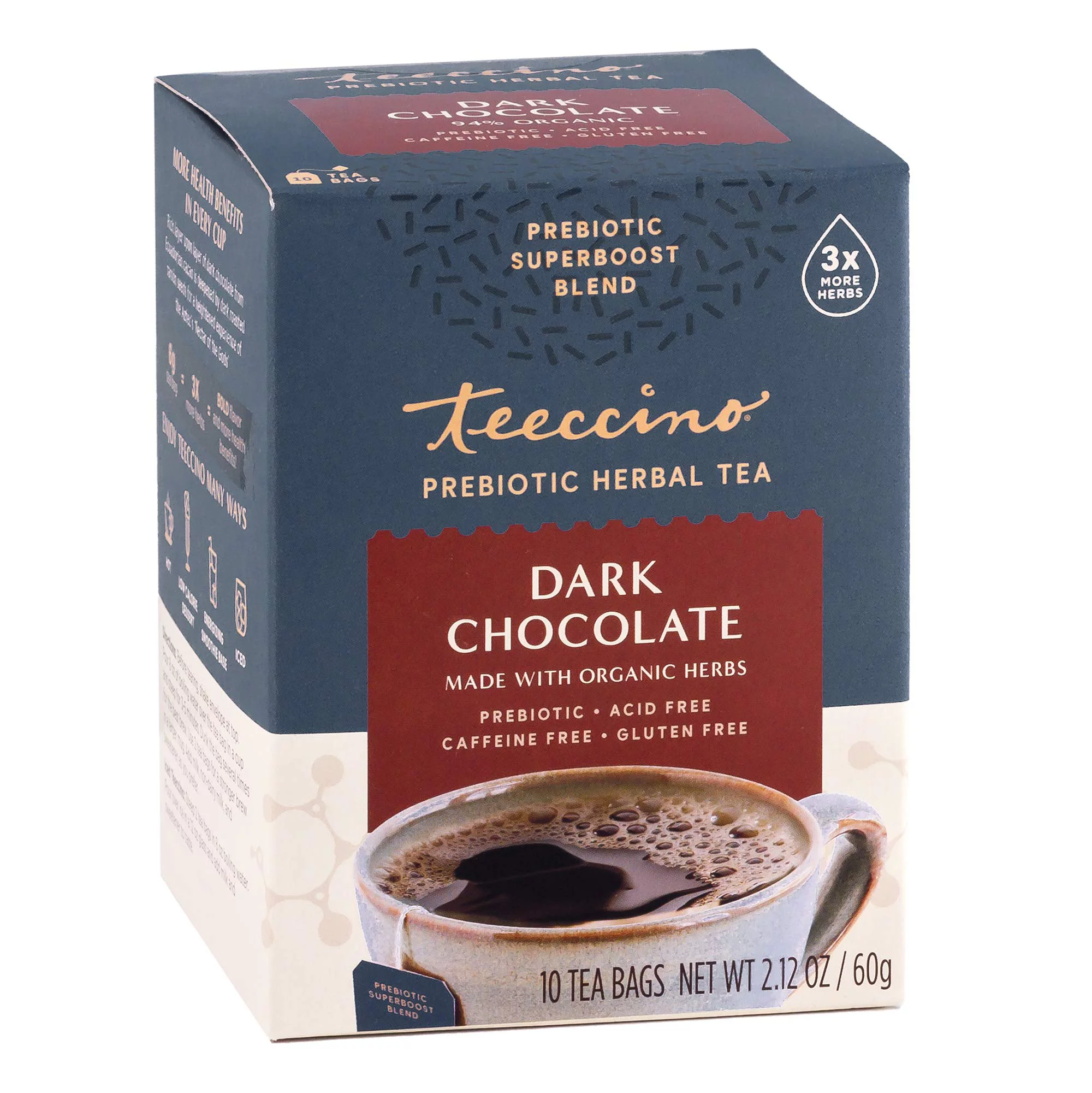 Teeccino - Tea Dark Chocolate Prebiotic - Case Of 6-10 Bag