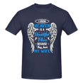 thumbnail image 1 of Teecentury Unisex I Know Heaven Is A Beautiful Place Because They Have My Wife Shirt Next Level - Unisex Fitted Tee Men'S Basic Short Sleeve T-Shirt Navy Blue Medium, 1 of 5