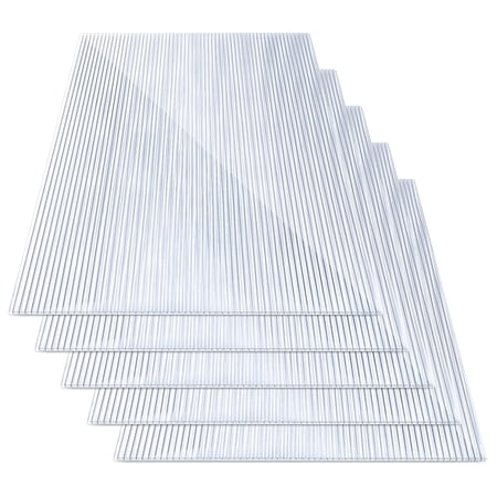 Teedor 5 PCS 24'' (W) x 48'' (L) x 0.16'' Polycarbonate Greenhouse Panels Waterproof UV Protected Reinforced Clear Sheets for Greenhouse, Outdoor, Plant Stand Roof