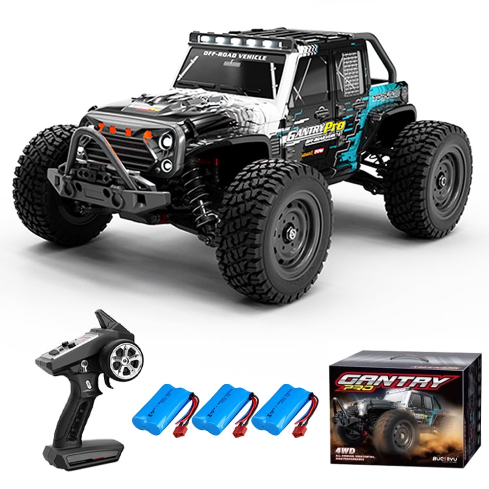 Teeggi 1/16 Fast RC Cars for Adults, Max 45mph Remote Control Car, Brushless Motor Electric Off Road RC Truck, 4WD High Speed Drift RC Car with 3 Lipo Batteries