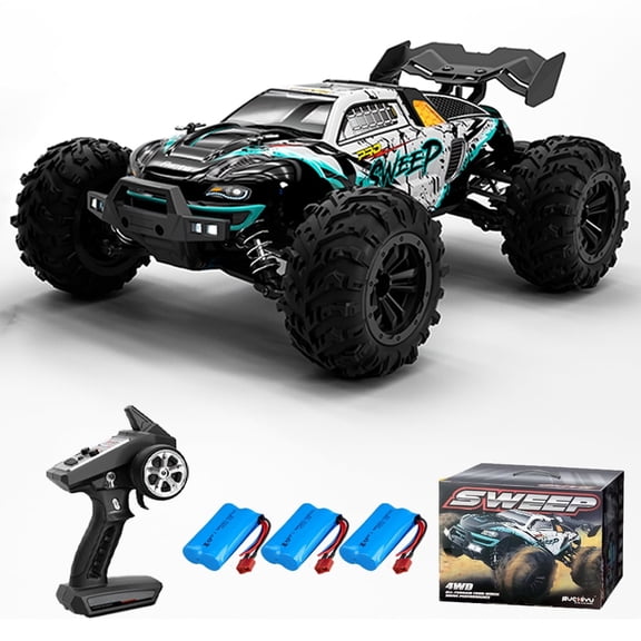 Teeggi 1/16 Fast RC Cars for Adults, Max 45mph Remote Control Car, Brushless Motor Electric Off Road RC Truck, 4WD High Speed Drift RC Car with 3 Lipo Batteries