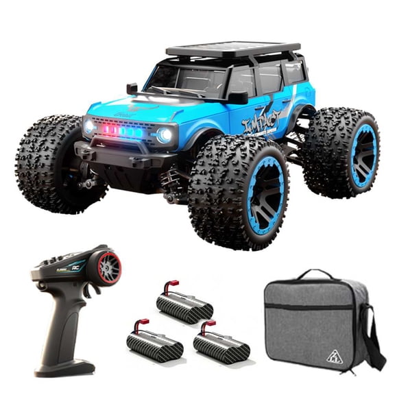 Teeggi 1/20 Fast RC Cars for Adults, Max 34mph Remote Control Car, Brushless Motor Electric Off Road RC Truck, 4WD High Speed Drift RC Car with 3 Lipo Batteries,with a Backpack