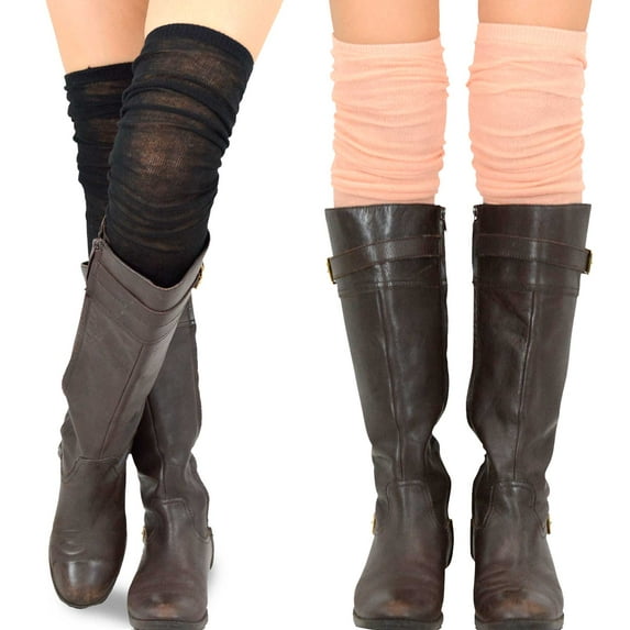 Teehee Women's Extra Long Fashion Thigh High Socks Over the Knee High Boot Socks