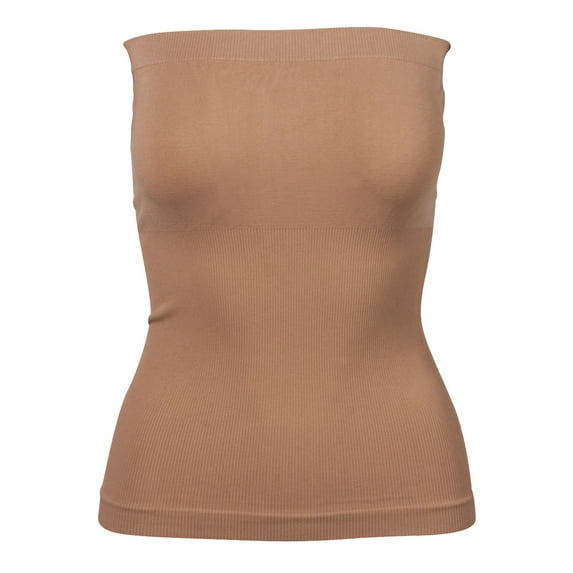 Teejoy Women's Seamless Plain Colored Tube Top - Beige