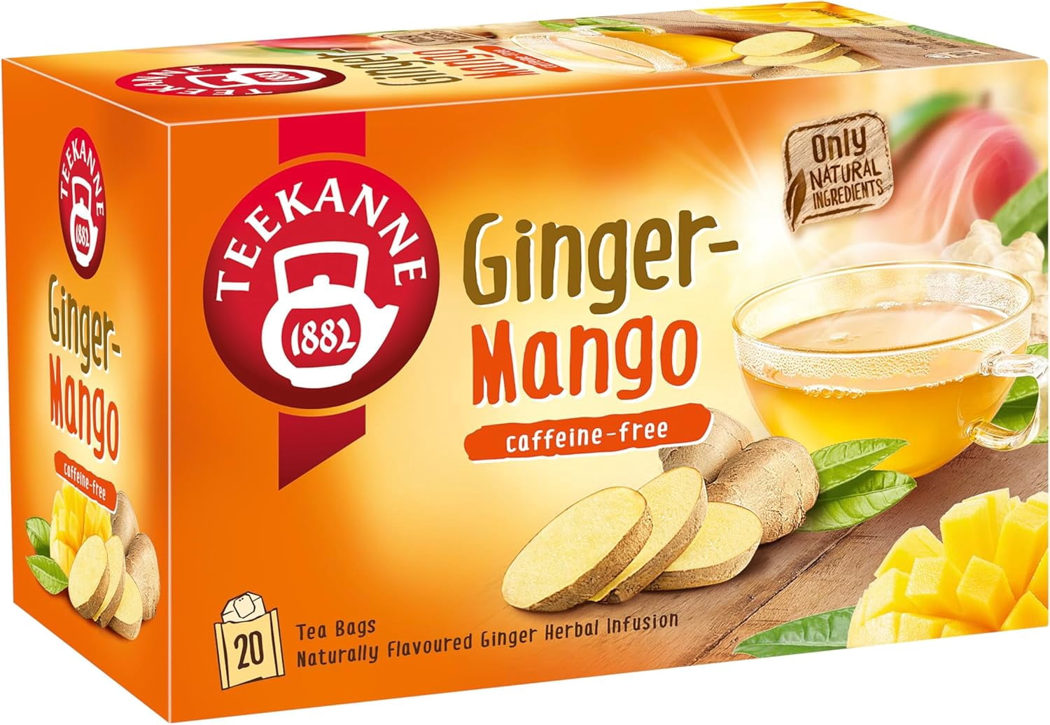 (Pack Of 10) Teekanne Herbal Tea Ginger Mango 20 Bags