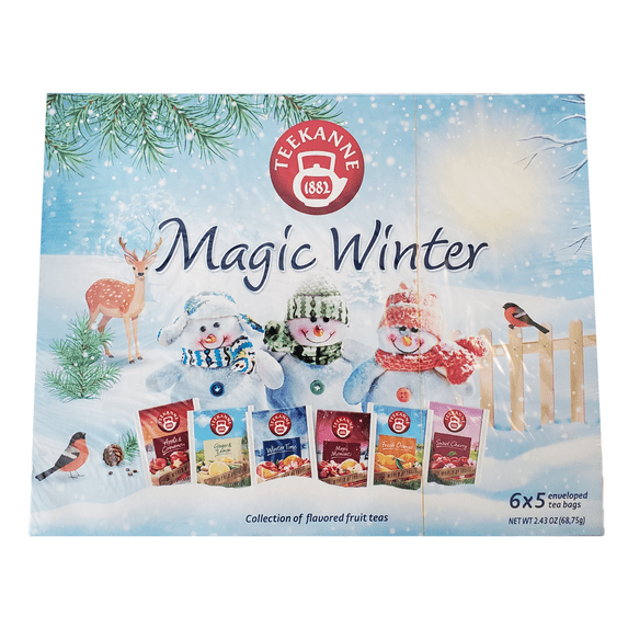 Teekanne Magic Winter Fruit Tea Variety Holiday Gift Box, 30 Tea Bags