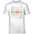 thumbnail image 1 of Teelocity Be Kind Repeat Graphic T-Shirt (2XL - Standard Fit, White Rainbow), 1 of 4