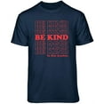 thumbnail image 1 of Teelocity Be Kind Repeat Graphic T-Shirt (Small - Standard Fit, Navy Red Type), 1 of 4