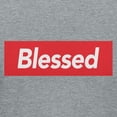 thumbnail image 1 of Teelocity Blessed Graphic T-Shirt (Large - Standard Fit, Navy), 1 of 16