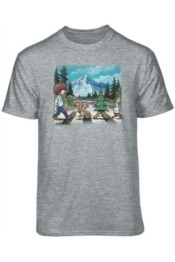 Bob Ross Abby Road Athletic Heather Short Sleeve Graphic Tee